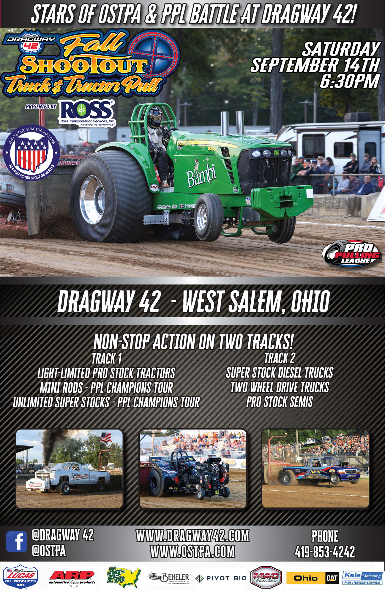 September 14th Dragway 42 Fall Shootout Truck & Tractor Pull - West ...