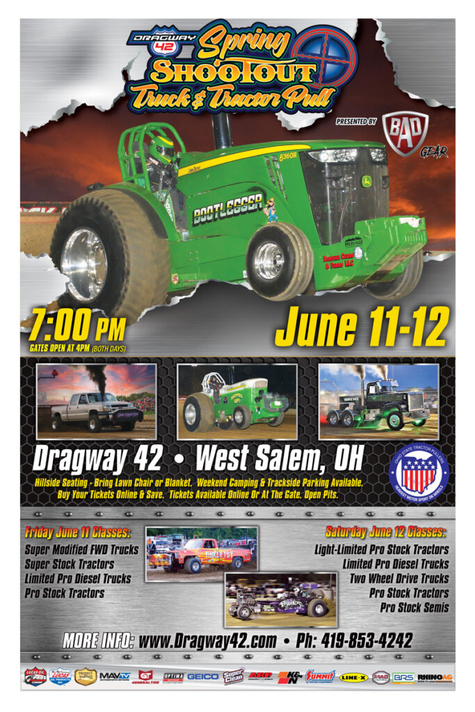 Ostpa Schedule 2022 June 11&12 Dragway 42 Ostpa Spring Shootout Truck & Tractor Pull - West  Salem,Oh